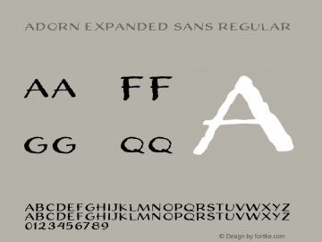 Adorn Expanded Sans Version 1.000图片样张