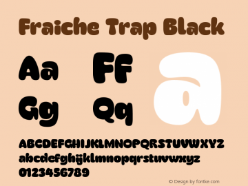 Fraiche Trap Black Version 1.000;Glyphs 3.1.1 (3146)图片样张