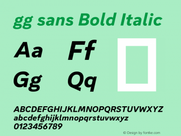 gg sans Bold Italic Version 1.002; ttfautohint (v1.8.4)图片样张