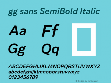 gg sans SemiBold Italic Version 1.002; ttfautohint (v1.8.4)图片样张