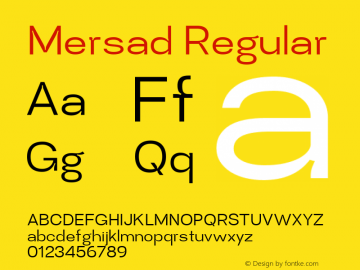 Mersad Regular Version 1.000图片样张