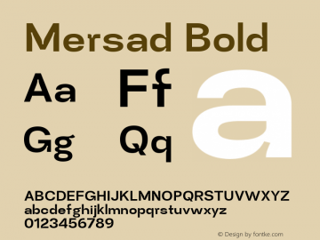 Mersad Bold Version 1.000图片样张