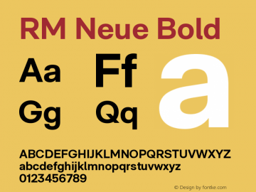 RM Neue Bold Version 2.001;Glyphs 3.1.1 (3148)图片样张