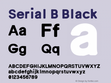 Serial B Black Version 2.000 | web-ttf图片样张