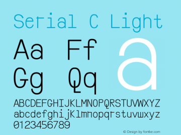 Serial C Light Version 2.004 | web-ttf图片样张