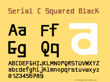 Serial C Squared Black Version 1.001 | web-ttf图片样张