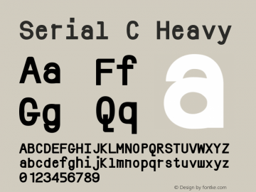 Serial C Heavy Version 2.004 | web-ttf图片样张