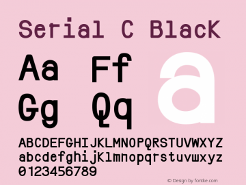 Serial C Black Version 2.004 | web-ttf图片样张