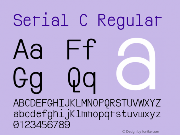 Serial C Regular Version 2.004 | web-ttf图片样张