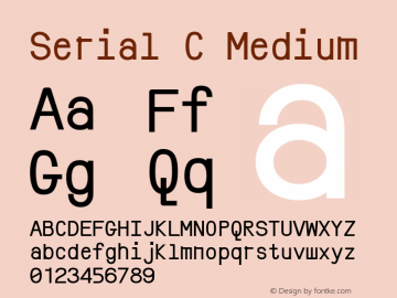 Serial C Medium Version 2.004 | web-ttf图片样张