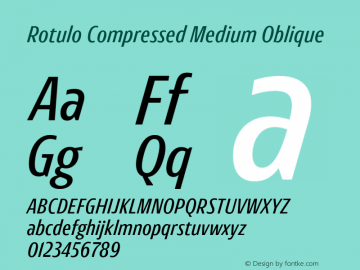Rotulo-CompressedMediumOblique Version 1.000;Glyphs 3.1.1 (3141)图片样张