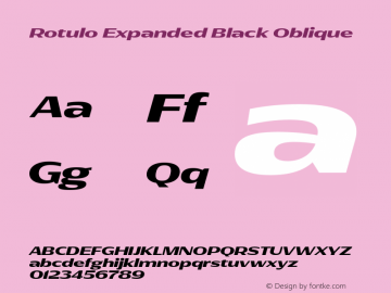 Rotulo-ExpandedBlackOblique Version 1.000;Glyphs 3.1.1 (3141)图片样张