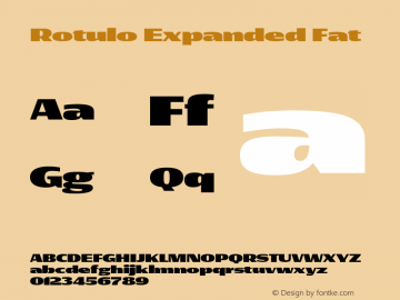 Rotulo-ExpandedFat Version 1.000;Glyphs 3.1.1 (3141)图片样张