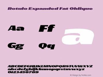 Rotulo-ExpandedFatOblique Version 1.000;Glyphs 3.1.1 (3141)图片样张