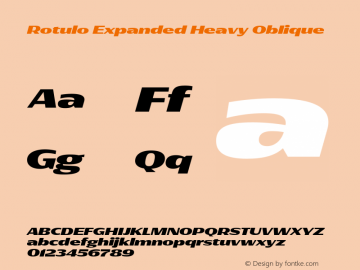 Rotulo-ExpandedHeavyOblique Version 1.000;Glyphs 3.1.1 (3141)图片样张