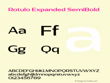 Rotulo-ExpandedSemiBold Version 1.000;Glyphs 3.1.1 (3141)图片样张