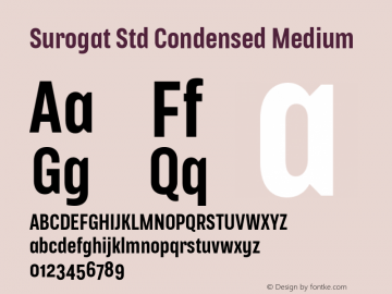 Surogat Std Condensed Medium Version 5.0; 2014图片样张