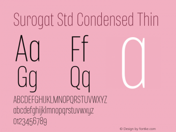 Surogat Std Condensed Thin Version 5.0; 2014图片样张