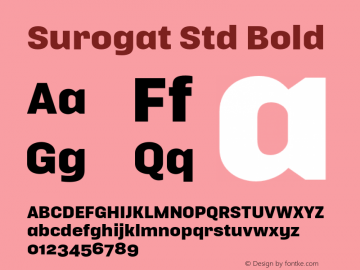 Surogat Std Bold Version 5.0; 2014图片样张