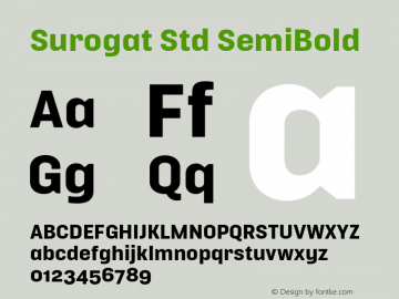 Surogat Std SemiBold Version 5.0; 2014图片样张