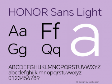HONOR Sans Light 图片样张