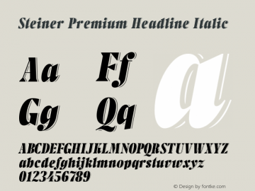 SteinerPremiumH-Italic Version 1.100图片样张