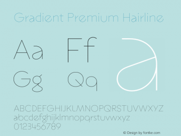 Gradient Premium Hairline Version 0.000;FEAKit 1.0图片样张