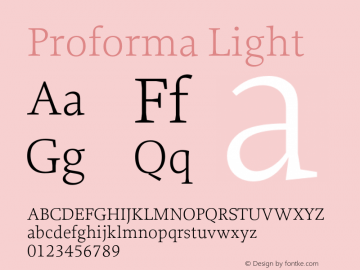 Proforma Light Version 1.000;PS 1.0;hotconv 1.0.86;makeotf.lib2.5.63406图片样张