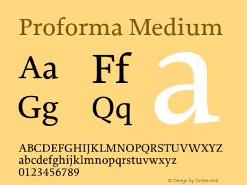 Proforma Medium Version 1.000;PS 1.0;hotconv 1.0.86;makeotf.lib2.5.63406图片样张