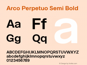 Arco Perpetuo Semi Bold Version 1.122;Glyphs 3.1.1 (3145)图片样张