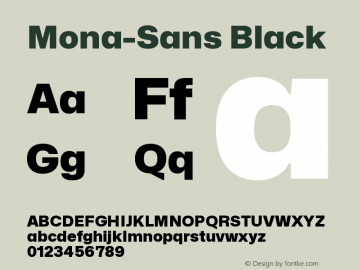 Mona-Sans Black Version 2.000图片样张