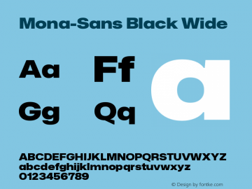 Mona-Sans Black Wide Version 2.000图片样张