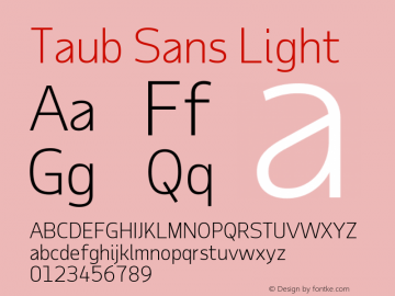 Taub Sans Light 18.339图片样张