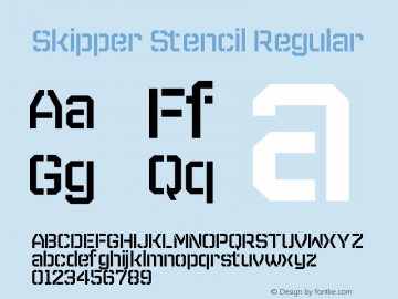 Skipper Stencil Regular Version 1.0 | FøM Mod图片样张