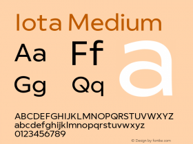 Iota-Medium Version 1.000;hotconv 1.0.117;makeotfexe 2.5.65602; ttfautohint (v1.8.4)图片样张