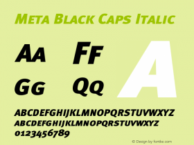 Meta Black Caps Italic 004.301图片样张