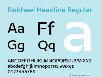 Nakheel Headline Regular Version 1.000;FEAKit 1.0图片样张