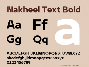 Nakheel Text Bold Version 1.000;FEAKit 1.0图片样张