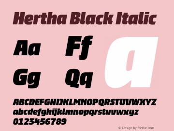 Hertha Black Italic 1.036图片样张
