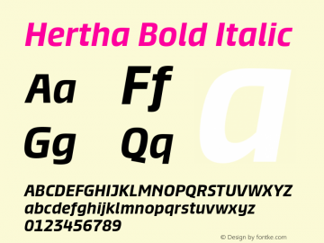 Hertha Bold Italic 1.035图片样张