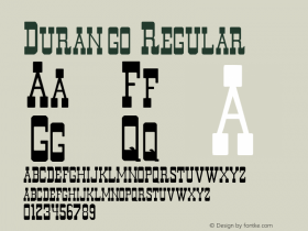 Durango Regular Converted from C:\TTFONTS\DURANGO.TF1 by ALLTYPE图片样张