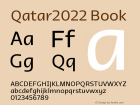 Qatar2022 Book Version 1.000;hotconv 1.0.109;makeotfexe 2.5.65596图片样张