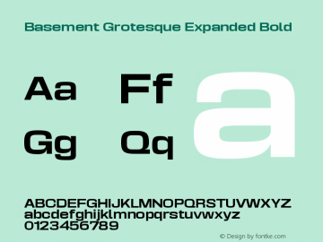 Basement Grotesque Expanded Bold Version 1.400 | web-otf图片样张