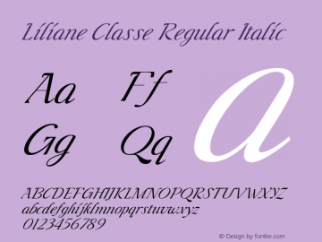 Liliane Classe Regular Italic Version 1.000图片样张