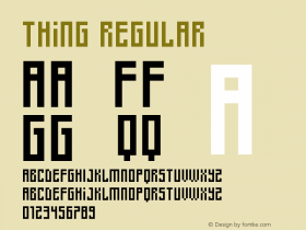 Thing Regular Version 1.000;PS 001.000;hotconv 1.0.88;makeotf.lib2.5.64775图片样张
