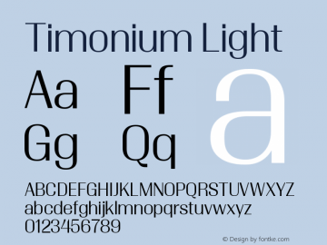 Timonium-Light Version 001.003 2013图片样张