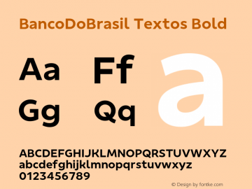 BancoDoBrasil Textos Bold Version 1.000图片样张