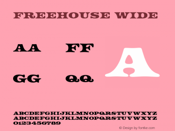 Freehouse Wide Version 5.000;PS 005.000;hotconv 1.0.88;makeotf.lib2.5.64775图片样张