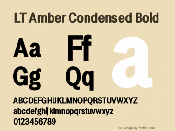 LT Amber Condensed Bold Version 1.000 | FøM Fix图片样张