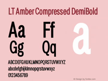 LT Amber Compressed DemiBold Version 1.000 | FøM Fix图片样张
